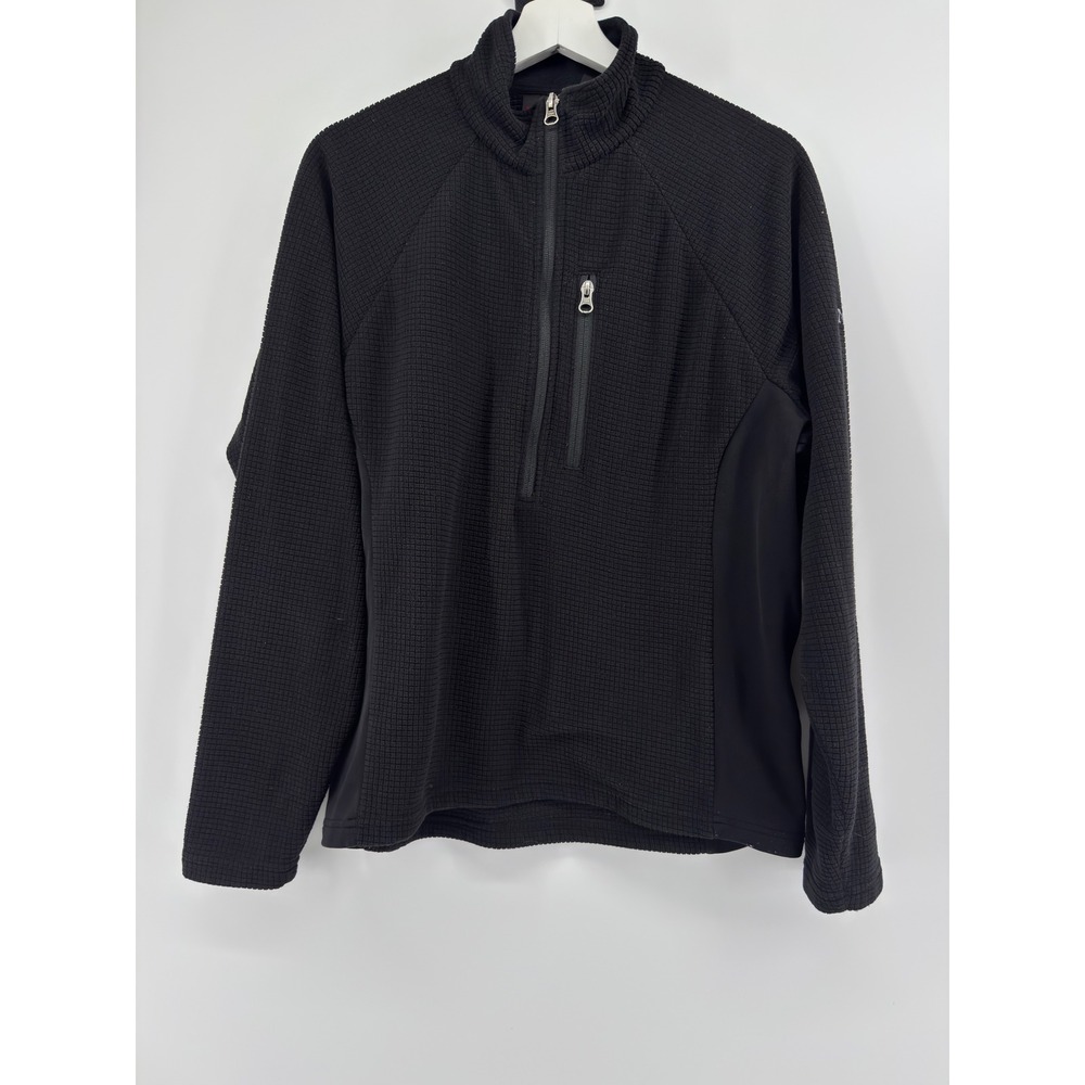 Marmot Fleece Quarter Zip Pullover Black Mens Medium